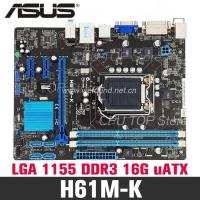 ราคา Asus มาเธอร์บอร์ดเดสก์ท็อป H61M D H61M E H61M K H61เต้ารับแอลจีเอ I3 I7 I5 DDR3ใช้ Micro ATX UEFI 16G (19876059154)
