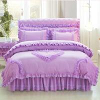 ราคา ชุดผ้าปูที่นอน ผ้าปูเตียง เนื้อผ้า Cotton 100 ขนาด 5 และ 6 ฟุต ผ้าปูที่นอนเจ้าหญิง ชุดผ้าปูงานแต่ง 4 ชิ้น ปลอกหมอน 2 ใบ ผ้าปูที่นอน 1 ผืน ปลอกผ้าห่ม 1 ผืน รุ่น P01 (1855222494)