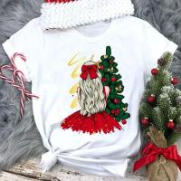 ราคา Women Merry Christmas T Shirt Women Fashion Print T Shirt Casual Tops 90s Girls Lady Short Sleeve Tee Shirts Female T shirts Tee (20482877406)