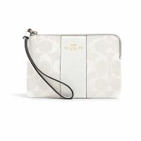 ราคา Coach outlet ของเเท้ กระเป๋าสตางค์คล้องมือ1ซิป S CORNER ZIP WRISTLET คล้องมือเล็ก 1 ซิป (19665818979)