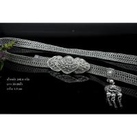 ราคา เข็มขัดเปียผื่นพร้อมตุ้งติ้งดอกพิกุล (19999674413)