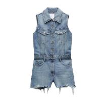 ราคา Zaraตะเภาชุดจั๊มสูทแบบสั้นสำหรับฤดูร้อนคอปกแขนกุดซักแล้วสายคาดหัว (20285203992)