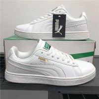 ราคา Original Smash Vulc รองเท้าผ้าใบรองเท้าหนังสไตล์เกาหลีสีขาวสีทองสําหรับผู้หญิงผู้ชาย (15135253878)
