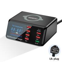 ราคา 100W 8 Ports USB Charger Quick Charge 3 0 Adapter HUB Wireless Charger Charging Station PD Fast Charger For 11 Samsung (13430655423)