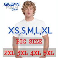 ราคา พร้อมส่ง เสื้อ Gildan ของแท้ เสื้อยืดผู้ชาย เสื้อยืดสีขาว สตรีท Street รุ่น 76000 Premium Cotton (390863585)