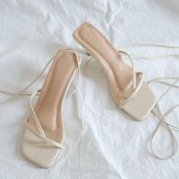 ราคา BARE รองเท้าส้นสูง 2 นิ้ว เเบบพันขาสูง (12016419551)