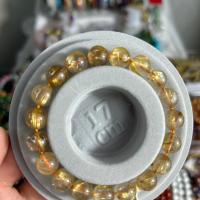 ราคา สร้อยข้อมือหินแท้ เกรดพรีเมี่ยม ไหมทอง 4A ขนามเม็ดหิน 8 10 12 มิล (20976356102)