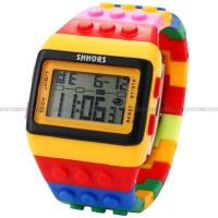 ราคา WUH566 Starmall SHHORS LCD นาฬิกาปลุกดิจิตอล Lady Men Block Constructor นาฬิกาจับเวลาสำหรับกีฬานาฬิกาข้อมือยาง LED091 (15342314389)