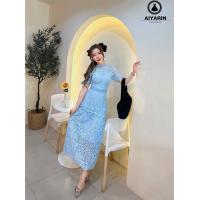 ราคา เช็คสินค้าในแชทก่อนสั่ง JISOO S 4XL P5 Maxi dress เดรส เดรสยาว เดรสผ้าลูกไม้ เดรสฉลุ เดรสสาวอวบ เดรสสีฟ้า เดรสพริ้วๆ เดรสชายระบาย เดรสใส่ไปทะเล ใส่เที่ยว ใส่ไปงานแต่ง (18143009933)