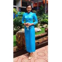 ราคา ชุดไทยจิตรลดาสีขาว ดำ สีขาวงาช้างเสื้อ ผ้าถุงป้ายตะขอฟรีไชร์อัดผ้ากาวทั้งชุด (11159829798)