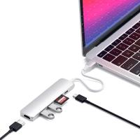 ราคา Satechi Slim Aluminum Type C Multi Port Adapter V2 with USB C PD 4K HDMI 60Hz Micro SD Card Readers USB 3 0 Compatible with 2022 MacBook Pro Air M2 2020 MacBook Pro Air M1 Silver (15901511506)
