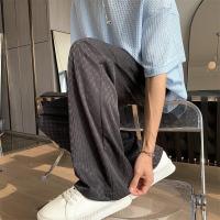 ราคา Suikone กางเกงขายาวสำหรับผู้ชายกางเกงกางเกงกิ๊บเก๋ขายาวผ้าไอซ์ซิลค์ทรงตรงระบายอากาศได้ดี (18091245014)