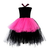 ราคา Popular Rock star Girl Tutu Dress Hot Pink Baby Kids Birthday Party Performance Cosplay Tutu Dresses Halloween Costume For Kids (11645104843)