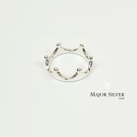 ราคา Crown ring แหวนมงกุฎ แหวนเงินแท้925 แหวนแฟชั่น น่ารักๆ เก๋ไก๋ สไตล์โมเดิร์น แหวนเงินแท้100 Major Silver (12029634653)