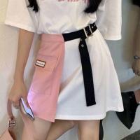 ราคา LON 2023 ชุดสูทกระโปรงฤดูร้อนแขนสั้นผู้หญิงออกแบบรู้สึกเสื้อยืดกระโปรงครึ่งตัว HM 32 (20018666357)