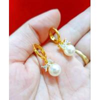 ราคา ต่างหูทองไมครอน ต่างหูชุบทองแท้ 100 ต่างหูทองชุบ เศษทองคำแท้ ต่างหูหุ้มทอง ต่างหูชุบทอง 24K ไม่ลอก ไม่ดำ (15150839313)