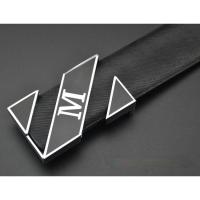 ราคา เข็มขัดหนังแท้สำหรับผู้ชายสีขาว M เข็มขัดหนังตัวอักษร Kepala Tali Pinggang Lelaki (19437799027)