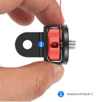 ราคา 360 Rotating Mini Tripod Adapter 1 4 Inch Screw CNC Aluminum Locking Mount for GoPro POCKET 2 FIMI PALM 2 Insta360 ONE X2 (16018110287)