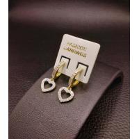 ราคา ต่างหูสีทองห่วงห้อยหัวใจระย้าประดับเพชร น่ารักๆ งานปราณีตสวยงาม N1322 (3838480170)