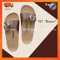 ราคา Y21L รองเท้าสุขภาพทรงBirkenstock รองเท้าทรงไบเก้น เข็มขัดหนัง Y21L มีเก็บเงินปลายทาง (9621111515)