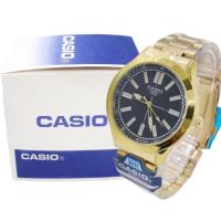 ราคา พร้อมกล่อง นาฬิกาข้อมือcasio สายเหล็ก สีทอง กันน้ำ หน้าปัดทอง นาฬิกาข้อมือชายหญิง นาฬิกาคาสิโอ้ ควอตซ์ชายหญิง RC702 (16131778643)