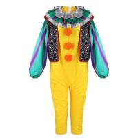 ราคา CalebFaith Movie Stephen King 39s It Pennywise Cosplay Costume for Adult Kids Clown Joker Cosplay Suit with Mask Halloween Props CosPlay (16471137395)