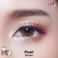 ราคา คอนแทคเลนส์ รุ่น Pearl ยี่ห้อ Pretty doll ตาโต สีตาล มีค่าสายตา (17435242521)