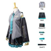ราคา King Cos คอสเพลย์อนิเมะ Vocaloid Miku เครื่องแต่งกายคอสเพลย์ชุดวิกผมชุดคอสเพลย์ Kawaii Miku ชุดปาร์ตี้ฮาโลวีนคาร์นิวัล (14524562295)