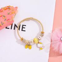 ราคา XiaoboACC กำไลข้อมือทองทำจากสเตนเลสสตีลกำไลข้อมือลูกปัดรูปการ์ตูนแมวคิตตี้แฟชั่นสำหรับผู้หญิง (19514775362)