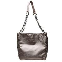 ราคา JIEROTYXกระเป๋าสะพายข้างสีทึบแฟชั่นผู้หญิงกระเป๋าสะพายข้างสายโซ่หนังPUสีดำกระเป๋าถือลำลองสะพายไหล่ขนาดใหญ่ (19395154699)