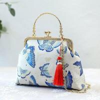 ราคา Fashion Vintage Fringe Bag Ancient Style With Cheongsam Bag cotton Small Shell Bags Chain Women Shoulder Crossbody Bag 2023 NEW Womens Handbags Purses (20019788730)
