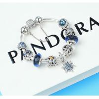 ราคา แท้จริงPandora สร้อยข้อมือหัวใจทะเลสร้อยข้อมือผู้หญิงs925 เงินห่วงโซ่กระดูกงู (10600071131)