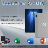 ราคา แล็ปท็อป13นิ้ว QOOBE แท็บเล็ตแล็ปท็อป8กิกะไบต์แรม128กิกะไบต์ SSD อัลตร้าบุ๊ค Windows 11กับ Intel N5095หน้าจอสัมผัส2K (20907669182)