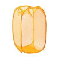 ราคา ตะกร้าซักผ้าสีเหลือง1ชิ้นถุงตาข่ายแบบญี่ปุ่นพับได้ตะกร้าเก็บเสื้อผ้า (21171005911)