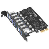 ราคา USB 3 0 PCI E Expansion Card Adapter 7 Ports Hub Adapter External Controller PCI E Extender PCI Express Card for Desktop (17403887752)