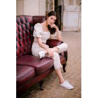ราคา weerin emma top เสื้อแขนตุ๊กตา ลินิน เสื้อครอป แขนพอง เฉพาะเสื้อ (7495611071)