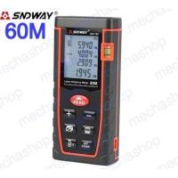ราคา ตลับเมตรดิจิตอล เครื่องวัดระยะเลเซอร์ เลเซอร์วัดระยะดิจิตอล ตลับเมตรเลเซอร์ SNDWAY T60 laser distance meter rangefinder 60m 196ft (3659288483)