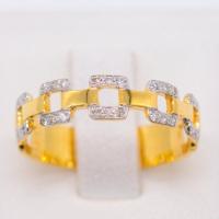ราคา Happy Jewelry แหวนเพชรของแท้ แหวนดีไซส์เก๋ โซ่ขั้นด้วยเพชร สวยเก๋ ทองแท้ 9k 37 5 ขายได้ จำนำได้ ME619 (16888759458)