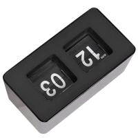 ราคา Automatic Flip ClockClassic Retro Nostalgic ClockDigital Desk Table Page Down Clockfor Family Bedroom Black2 PCS (16711188319)