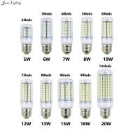 ราคา หลอดไฟหลอดไฟข้าวโพด LED E27ฐานสกรู SMD 5730 5W 10W 15W 20W โคมไฟระย้าและโคมไฟตั้งโต๊ะสว่างพิเศษสำหรับบ้าน36 48 99 144LEDs 220V (20690677768)
