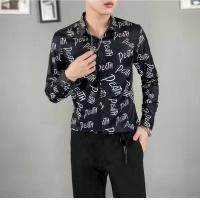 ราคา Yushu ฤดูใบไม้ผลิและฤดูใบไม้ร่วงใหม่เสื้อผู้ชายอังกฤษผู้ชายเสื้อแขนยาวเวอร์ชั่นเกาหลีบางเสื้อแฟชั่นเสื้อพิมพ์ (16435677141)