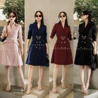 ราคา เซตสูท 2 ชิ้น เดรสทรง สูท เข็มขัด VSHOP (15956174310)