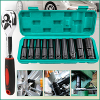 ราคา ลูกบล็อก บล็อกยาว 4หุน รุ่น 6เหลี่ยม ขาย แยก เบอร์ ชุดลูกบล็อกยาว ชุดบล็อก ลูกบล็อกยาว บล็อกดำ ชุดประแจไฟฟ้า 1 2 4หุน เบอร์ 8 9 10 11 12 13 14 15 16 17 พร้อมกล่อง (19316593123)