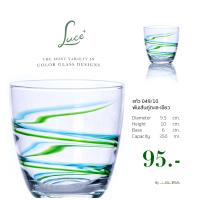 ราคา JJGLASS LUCE แก้ว 049 10 พันเส้นคู่ทะเล เขียว แก้วน้ำ แก้วน้ำผลไม้ แก้วใส พันเส้นคู่ (19135344387)