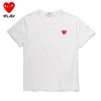 ราคา Stock Original ของแท้ COMME Des Garcons CDG เสื้อยืดเย็บปักถักร้อยหัวใจผ้าฝ้ายบริสุทธิ์ Breathable นุ่มสบายผู้ชายผู้หญิงเสื้อยืดสีขาว (16559994268)