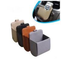 ราคา หนัง PU รถยนต์ที่วางโทรศัพท์มือถืออัตโนมัติ Vent O Utlet ถังขยะกล่องถุงเก็บออแกไนเซอร์รถยนต์แขวนกล่องรถจัดแต่งทรงผมกระเป๋า (1248072093)