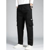 ราคา กางเกงลำลองผู้ชายทรงหลวมกางเกงขาม้าขาตรงมีกระเป๋าแนวสตรีทแวร์แนวสตรีทฮิปฮอปกางเกงขายาวบุรุษคาร์โก้ (21170605813)