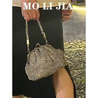 ราคา 2023 New French Sparkling Rhinestone Evening Clutch Diamond encrusted Clip Bag Armpit Bag Hand Body Crossbody Bag JYUE (20562580320)