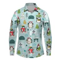 ราคา ชุดแต่งกายสำหรับผู้ใหญ่ผู้ชายเสื้อคริสต์มาสแฟชั่นใหม่2024เสื้อพิมพ์ลาย3D ของขวัญดีไซน์เนอร์กระดุมคุณภาพสูงเสื้อแขนยาวเสื้อผ้างานปาร์ตี้ (20951597234)