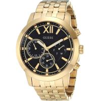 ราคา Guess 45MM Classic Bracelet Watch Gold Tone Black (15002056447)